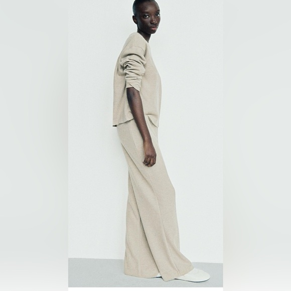 NWT ZARA 2024 COLLECTION SOFT STRAIGHT LEG PANTS SIZE S AND L - Picture 3 of 10